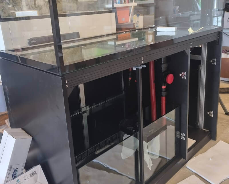 Vorbereitung Unterschrank Meerwasseraquarium